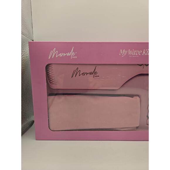 Mermade My Wave Pink Double Waver 4 Grip Clips Pink Bag Hair Styling Kit NEW - Picture 2 of 4